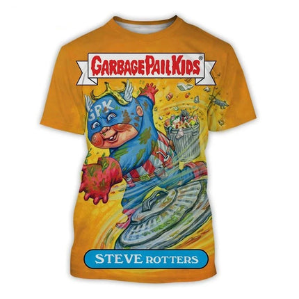 Cartoon Garbage Pail Kids Graphic T-shirts 3D Print Kid Anime Tees Fashion Men Women Short Sleeve O-Neck Tshirt Harajuku Y2k Top