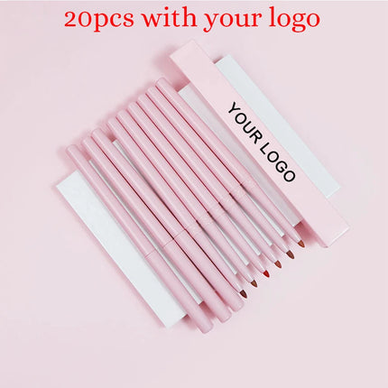 15colors Custom Bulk Lipliner Private Label Pink Package Vegan Lipstick Waterproof Rotating Multi-functional Lip Liner Makeup