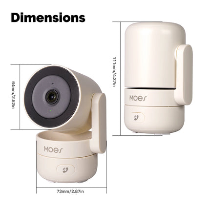 MOESTuya WiFi Indoor Pan/Tilt Smart Security Camera 4MP HD Infrared Night Vision Motion Sound Detection Monitor Panoramic Patrol