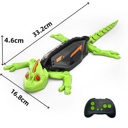 Kids Electric Remote Control Gecko Wall Climbing Toy with LED Eyes Fun Prank Lizard Toys Boys Girls Christmas Sensory Game