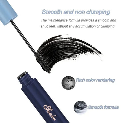 Silver Silk Fiber Matte Mascara Makeup Ultra-Fine Brush Lengthens Eyelashes Waterproof Fast Dry Eyelash Extension Mascara Makeup