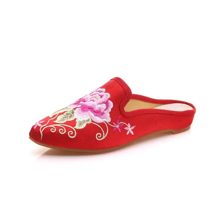 Chinese Style Summer Harajuku Slippers Women Shoes for Women Fashion Casual Vintage Embroidery Ethnic Style Streetwear