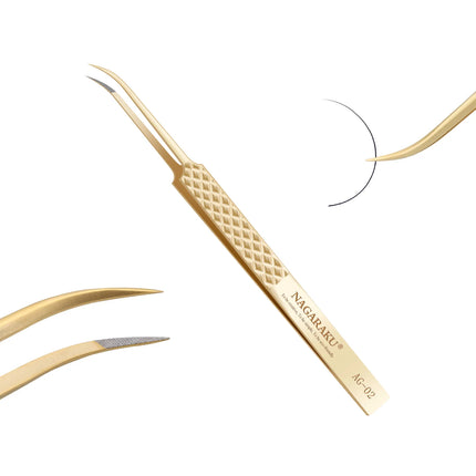 NAGARAKU  Tweezers Anti Slip eyelash extension professional Volume High Closure tweezers for divide volume eyelash Makeup Tools