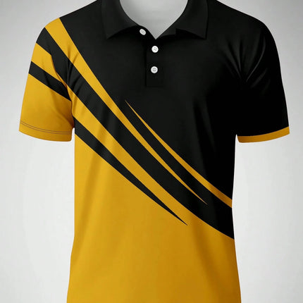 The new men's short-sleeved POLO shirt for summer 2025 features a casual, fashionable and comfortable 3D pattern print