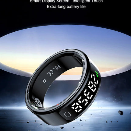NEW R11C Smart Ring Heart Rate Blood Oxygen Sleep Monitoring Multi Sports Mode Ring With Display Screen SmartRing For Men Women