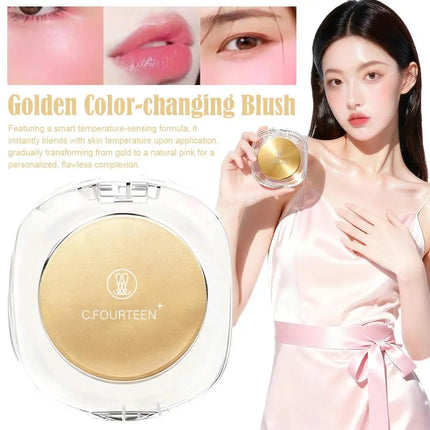 Golden Highlighter Peach Blush Hydrating Multi-purpose Cream Golden Color-changing Blush Warming Natural Pink Lip And Cheek Dual