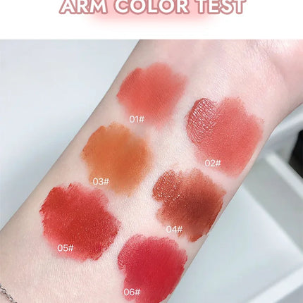 Gege Bear Rabbit Lip Glaze, Matte Velvet Lip Clay Long-lasting Color Non-drying Lipstick