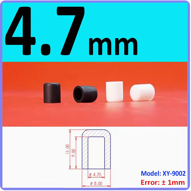 White/Black Silicone Rubber Round Caps Protection Gasket Dust Seal End Cover Caps For Pipe Bolt Furniture 3mm-78.5mm
