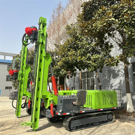 Hydraulic Crawler Spiral Solar Pile Driver - 8000N.m Torque 360° Rotation for PV Foundation Mountain Construction