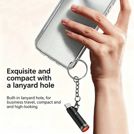 Mini Type C Mobile Phone Cigarette Lighter Air Blowing Smoking Cigarette Lighter Outdoor Safety USB C Lighter Adapter