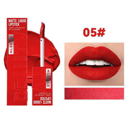 6 Colors Nude Matte Lip Gloss Waterproof Lasting Lipstick Not Fading Sexy Nude Red Pink Velvet Liquid Lipsticks Makeup Cosmetic