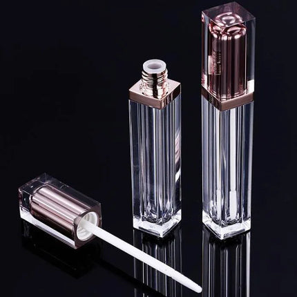 10/30/50pcs 7ml Empty Lip Gloss Tubes Rose Gold Makeup Concealer Containers Brush Cosmetic Lip Glaze Silver Lipstick Packing