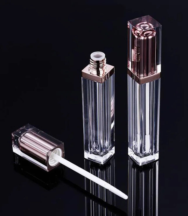 10/30/50pcs 7ml Empty Lip Gloss Tubes Rose Gold Makeup Concealer Containers Brush Cosmetic Lip Glaze Silver Lipstick Packing
