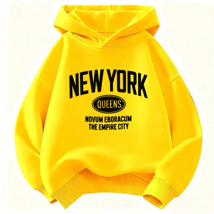 New York Fashion Letter Design Hoodie Kids Children's Sweatshirt Hoody for Boys Girls Autumn Winter Casual Hoodies