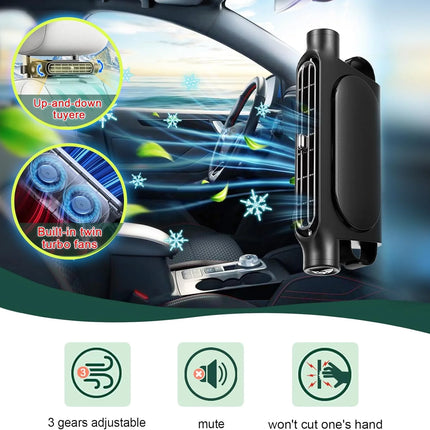 Car Seat Cooling Fan 3 Speed Adjustable 5V USB Car Headrest Cooling Air Fan Car Seat Fan for Front Rear Car Interior Accessories