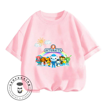 Octonauts 2026 Crew Neck T-Shirt 3-14Y Boys Girls Summer Cute Kawaii Cartoon Street Hot Fashion Outdoor Casual Stylish