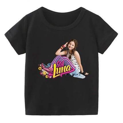 ZYXZ New Cartoon Soy Luna Children's T-Shirt Funny Pink T-Shirts Baby Gilrs Summer Children For Kids Tops Clothes