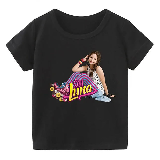 ZYXZ New Cartoon Soy Luna Children's T-Shirt Funny Pink T-Shirts Baby Gilrs Summer Children For Kids Tops Clothes