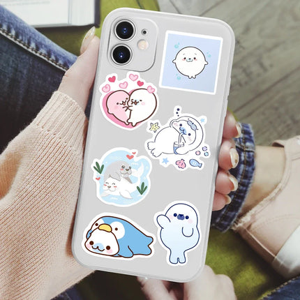 Kawaii Cute Cartoon Seals Stickers DIY Toy Gift Decorative Graffiti Decal for Phone Luggage Laptop Bottles Scrapbook Waterproof