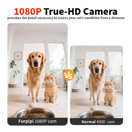 Furpipi 8L Smart Automatic Cat Feeder with 1080P HD Camera 5G WiFi Pet Feeder Tuya App Control Smart Dog Cat Kibble Dispenser