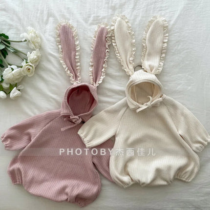 Onesie Baby Childrenwear Autumn Winter Grils Lace Korean Ins Sweet Cute Soft Comfortable Fashionable Cotton Casual