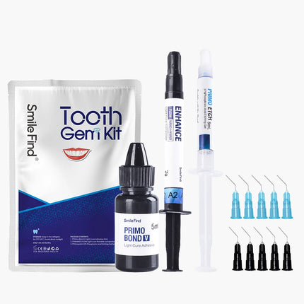 Diy Tooth Gem Kit Diamond Glue Set Jewelry Crystal Teeth Decorations Bonding Agent Etching Gel Light Cure Orthodontic Adhesive