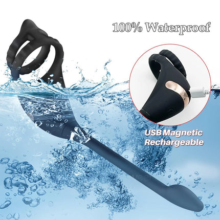 Remote Control Vibrating Butt Plug Cock Ring for Men Prostate Massager for Gay Anal Vibrator Penis Ring Adult Sex Toy for Men