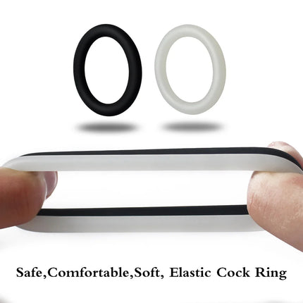 3PCS Silicone Penis Rings Set Delay Ejaculation Cock Ring Glow In Dark Male Stamina Enhancer Lock Sperm Sex Toys for Men Couples