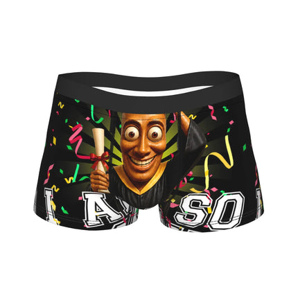 John Pork Tung Tung Sahur Calling Brainrot Meme Boxer Brief Underwear Trenky Man Comfortable Boxer Shorts Plus Size Panties