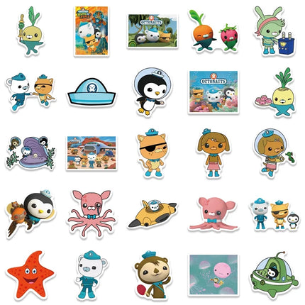 50pcs / Pack Not Repeating Octonauts Waterproof Stickers Party Decoration Kids Favor