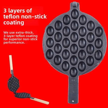 Eggs Bubble Ball Baking Pan Iron Waffle Eggette Mould Cake Mold Gas Electirc Machine Non-stick Plate Robust And Durable 1Pcs