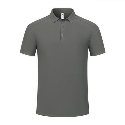 2025 New High End Polo Top for Men Short Sleeve Seamless Glue Pressing Sports Polo Shirt Work Uniform