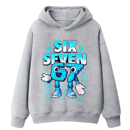 Fall/Winter Fashion Trend: 67-digit Print Design for Girls Boys Comfortable Warm Pullover Sweaters for Outdoor Activities