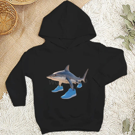 Funny Cappuccino Assassino Children Hoodies Boys Girls Funny Italian Brainrot Print Long Sleeve Hooded Top Kid Humor Sweatshirts