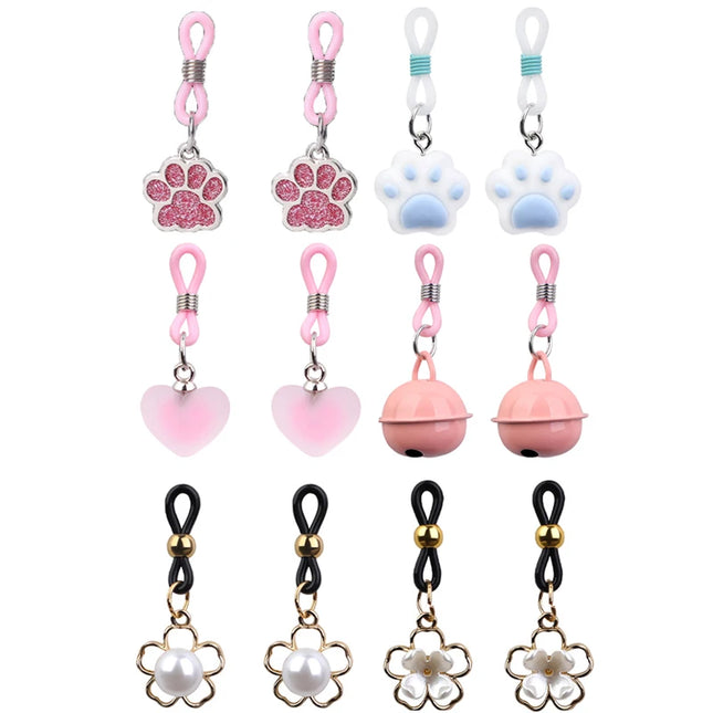 1 Pair Women Silicone Nipple Clamps Chest Clitoris Stimulation Small Bell Breast Clips Sex Toys For Women