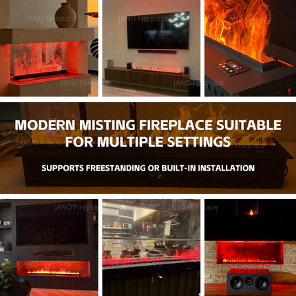 Local Stock USA EU 3D Water Vapor Fireplace   with UV Electric Fireplace TV Stand Inserts Living Room Decorative, Fast Delivery