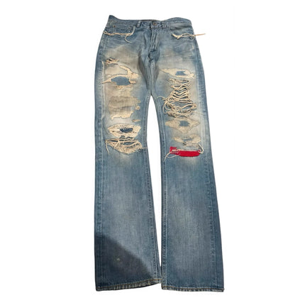 High New Classical UC Washed Thunderbolt Fit Straight PANT Jeans Cotton Denim Pants Comfort Casual Jeans Size 1 2 3 #E137