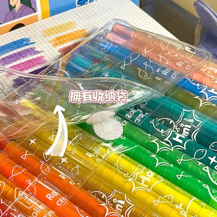 36/12 Pcs Rotate Color Crayola Set Washable Crayons for Kids Bulk Crayons for Arts & Crafts Back To School Art Supplies Crayons