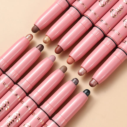 6Pcs Set Matte Effect Eyeshadow Stick   Natural and long-lasting Multi-purpose Shiny Metallic Matte Shimmer Highlighting Eyeline