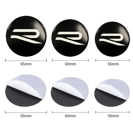4pcs 56/60/65mm Car Wheel Center Stickers for Volkswagen VW Rline Polo Golf Passat B5 B6 B7 MK6 Scirocco Santana Touran Magotan