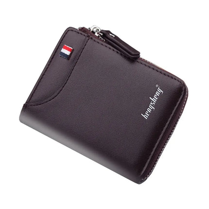 Vintage Men Leather Luxury Wallet Short Slim Male Purses Money Clip Credit Card Dollar Cow Leather Wallet Mens Card Purse