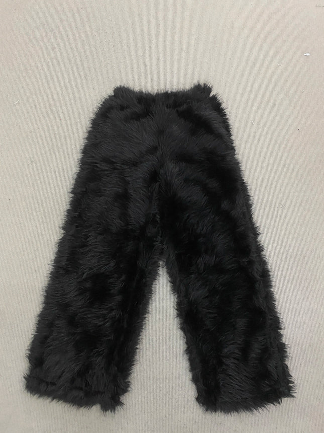 American Street Knitted Plush Pants, Loose Fitting Men's and Women's Couple Style Long Hair Pants, Thick Autumn and Winter Warm