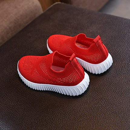 Children's Running Sneakers Boys Girls Casual Mesh Breathable Non-Slip Walking Patchwork Tennis Toddler Soft-Soled Girls' Shoes