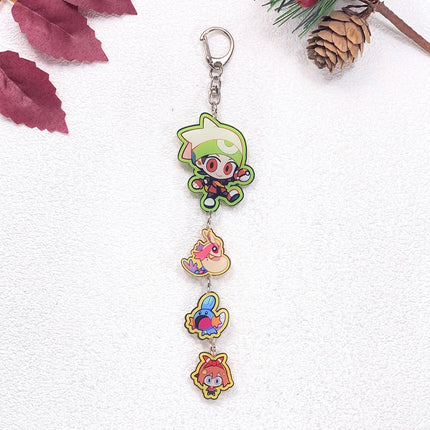 Pokémon Pikachu Bulbasaur Gengar Squirtle Car Keychain Accessories Acrylic Charms Pendant For Bag Key Holder Backpack Decoration