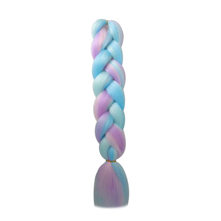 Synthetic Jumbo Braids Hair 24Inch Braiding Hair Extensions Ombre Fake Hair For Crochet Box Braid Blue Purple for Women