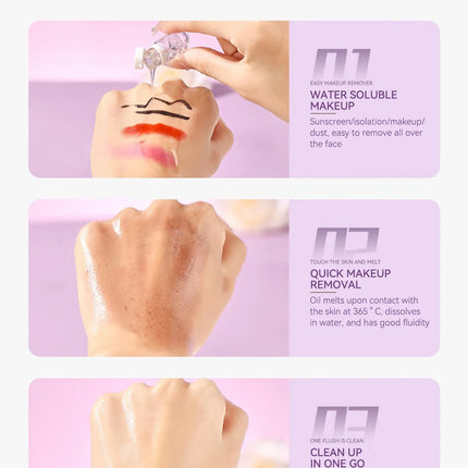 Mingxizhi Cleansing Oil - Gentle Deep Cleansing for Eyes, Lips, and Face, Single-Use Portable,A must-have makeup remover for tra