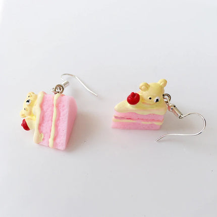 Cute Jewelry Bulk Wholesale Chocolate Strawberry Cake Popcorn Drink Coke Bottle Cap Miniature Food Resin Earrings for Women
