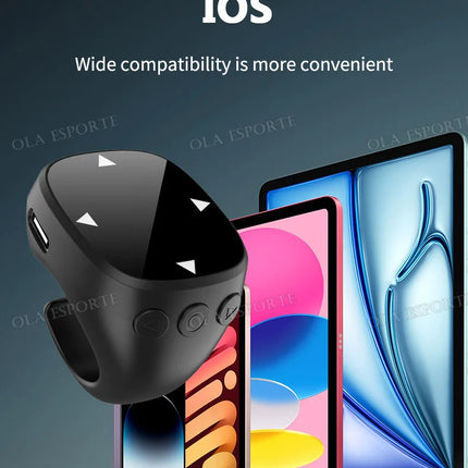 Remote Control Suitable for IOS Bluetooth Page Turning Ring Camera Remote Control Function Compatible Smart Fingertip Rings 2025