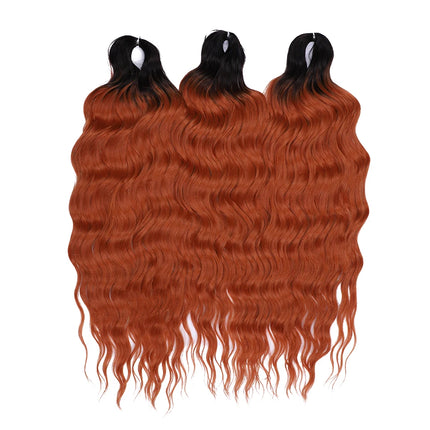 Anna Hair Synthetic Loose Deep Wave Braiding Hair Extensions 24 Inch Water Wave Braid Hair Ombre Blonde Twist Crochet Curly Hair