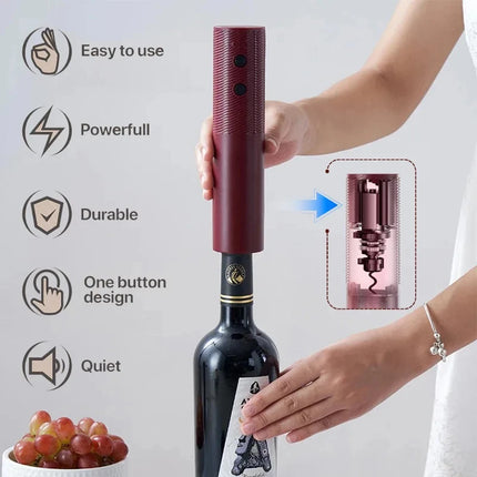 HOMEFISH Electric Wine Bottle Opener Automatic Red Wine Corkscrew Rechargeable Wine Opener Wine Tools Kitchen Products